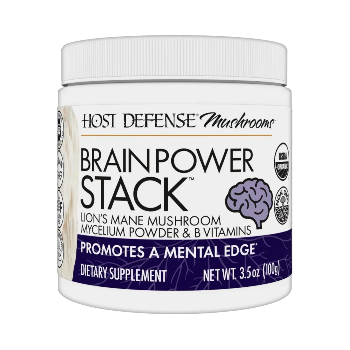 Host Defense, Mushrooms™, BrainPower Stack™, 3.5 oz (100 g)  [#QH-STACK]